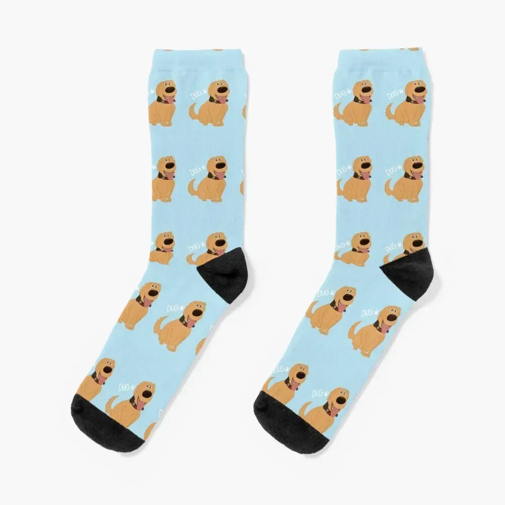 

Dug the Dog WITH TEXT Socks christmas gifts with print Stockings man gifts Ladies Socks Men's
