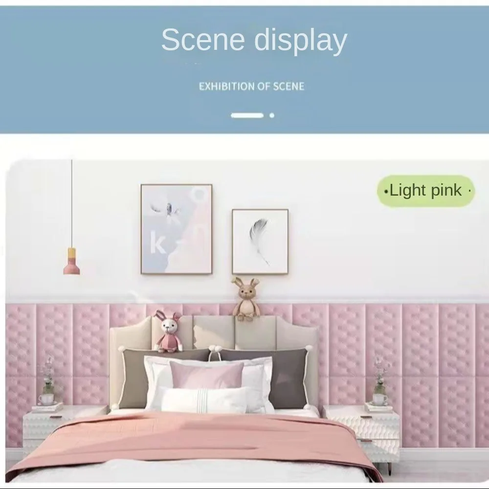 Home Decoration Thicken 3D Wall Stickers Anti-Collision Self-adhesive Soft Cushion Diy Wallpaper Bedroom