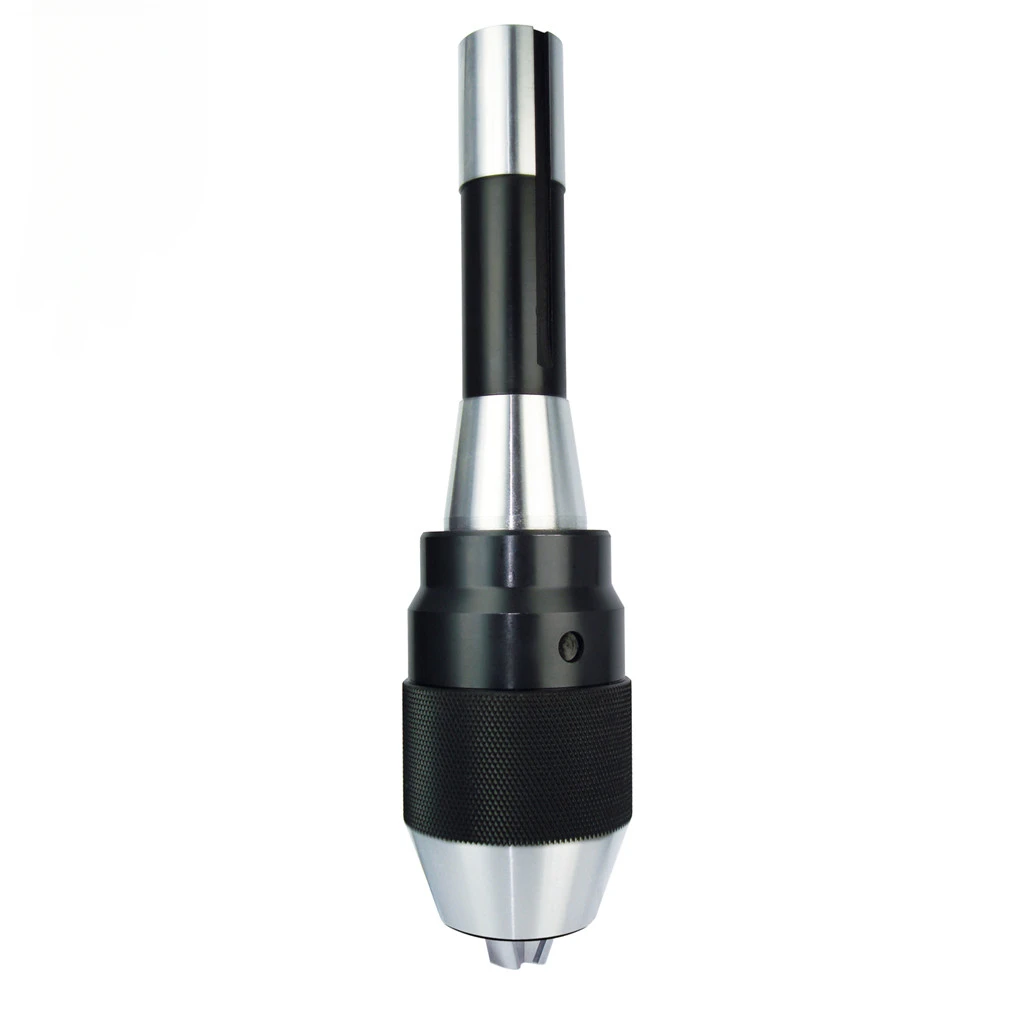 Integrated self tightening drill chuck 7/16 inch fine thread R8 APU13 16 slot width 4mm