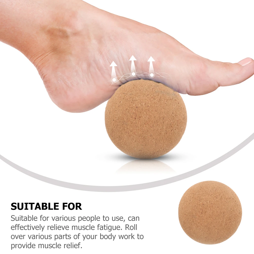 

Yoga Fascia Ball 8CM Cork Massage Balls Reusable Healthy Tools Muscle Relief Fitness Yoga Roller Small