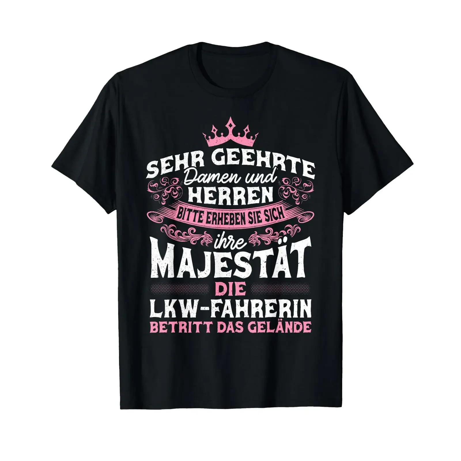 LKW-Fahrerin, professionelle Truckerin, Damen-Truck-T-Shirt, Vintage-Waschung, Designerkleidung, Oberteil für den Alltag, vielseitig einsetzbar