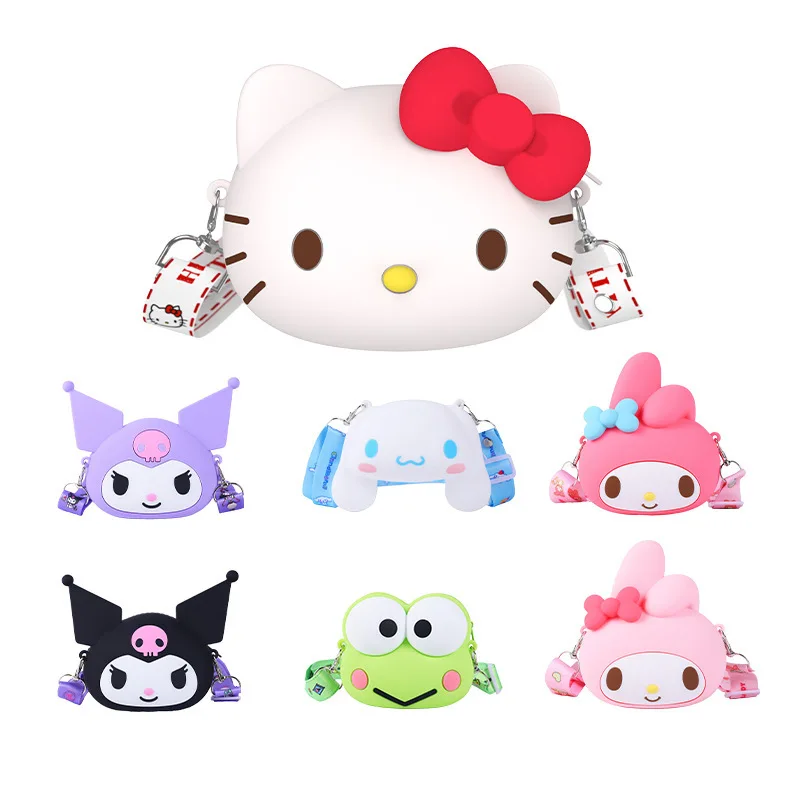 

New Sanrio Hello Kitty Crossbody Bag for Women Kawaii Messenger Bag Travel 3d Cartoon Shoulder Bag Small Purse Birthday Gift