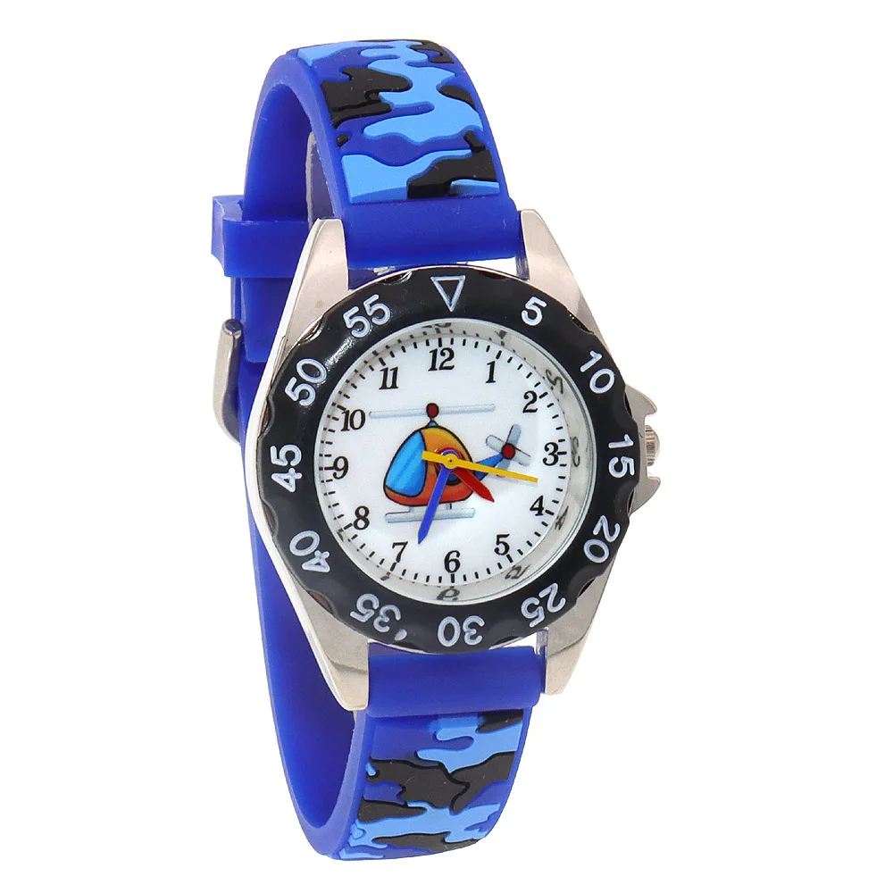 High Quality 3D Strap Quartz Watches Luxury Brand Waterproof Children Qlastic Watches Clock Child Watch