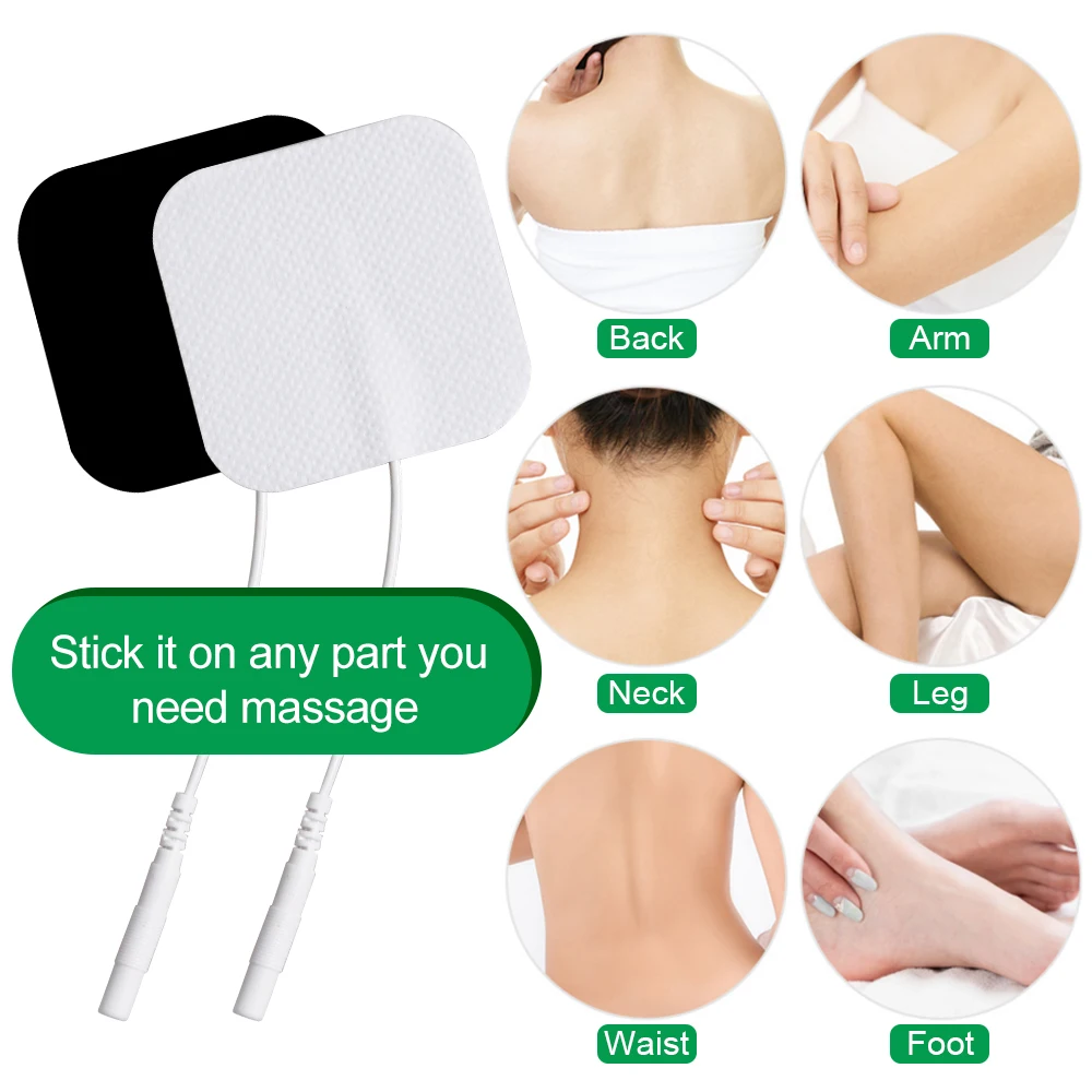 Electrode Pads TENS Unit Replacement Pads 2"x2" Reusable Self-Adhesive Patches for Electrotherapy EMS Physiotherapy Massager - Image 5