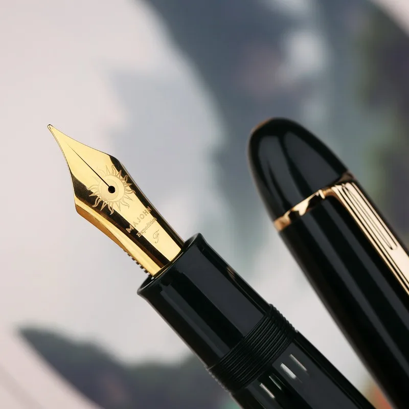 

Ручка MAJOHN Final Craftsman P141, металлический медный поршень, поглощение чернил 8 # 40 солнечных наконечников, двухцветных наконечников ручки, легкий корпус ручки из смолы