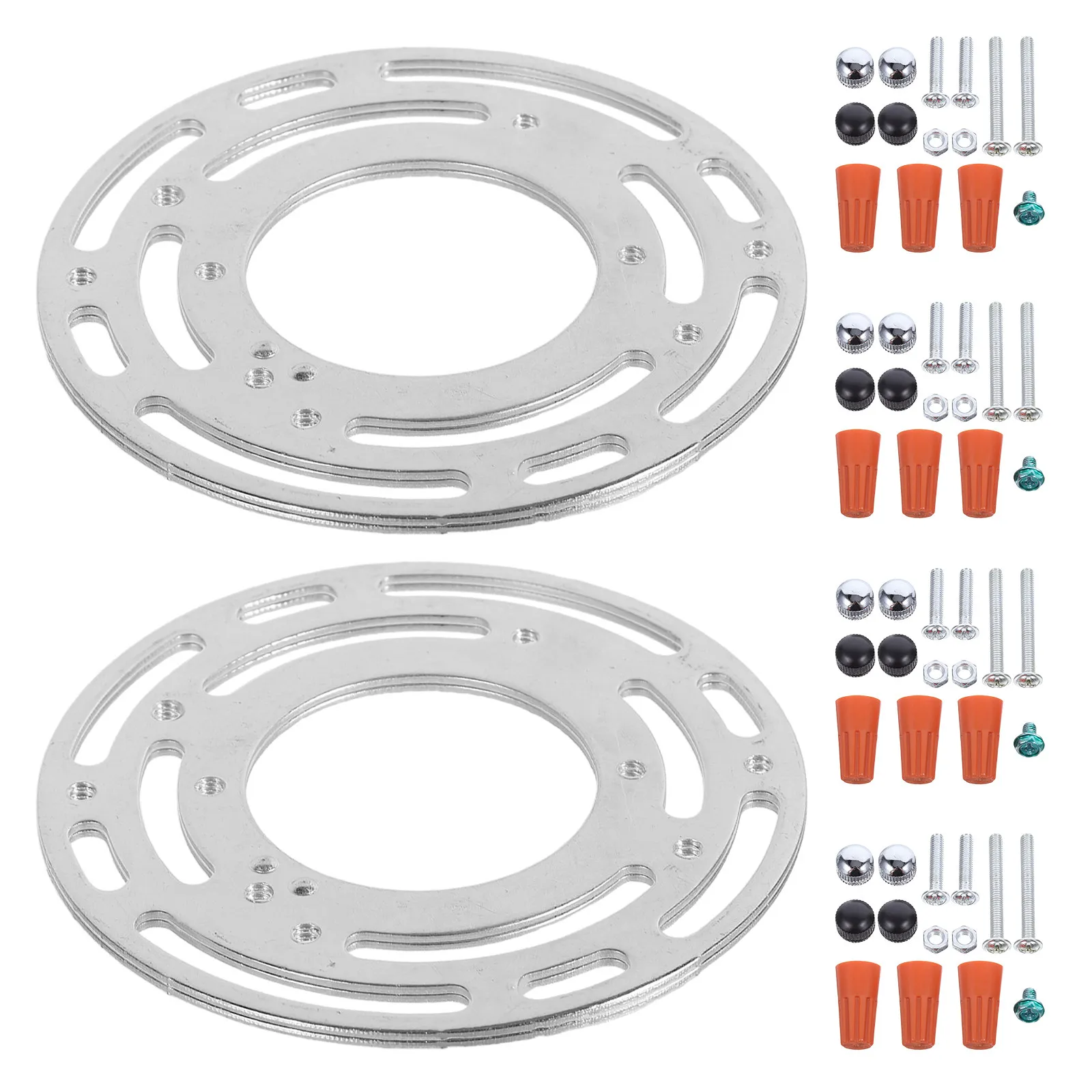4Pcs Ceiling Lamp Mounting Brackets Metal Crossbar Support Plates Fixture Installation Brackets for Round Lights Chandeliers