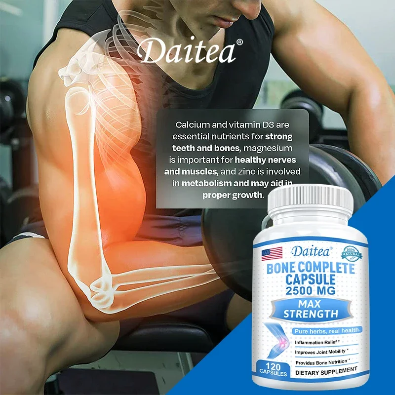 Daitea Joint and Bone Complete Capsules 500mg - for Joint Mobility and Bone Nutrition, Non-GMO, Gluten-free