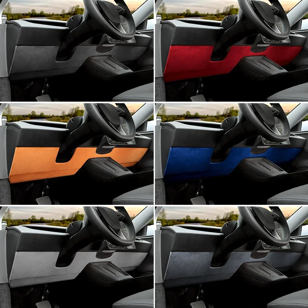 Italian Top Suede Instrument Panel Trim Protective Sticker for Tesla Model 3 Highland 2024 2025 2026-Up Accessories