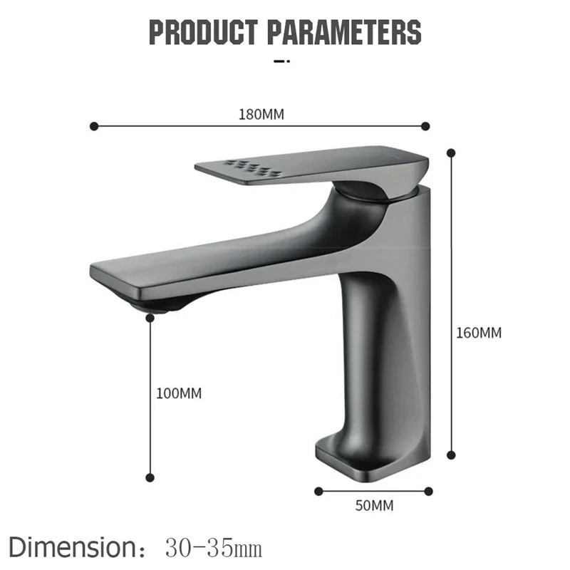 NEW High-end Brass Core Modern Bathroom Sink Faucet Single Handle Deck Mounted Wash Basin Water Tap Hot And Cold Mixer