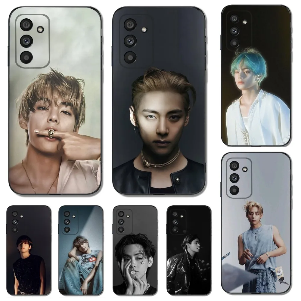 Singer Kim T-Tae H-Hyung V Phone Case For Samsung Galaxy A13,A21s,A22,A31,A32,A52,A53,A71,A80,A91 Soft Black Cover