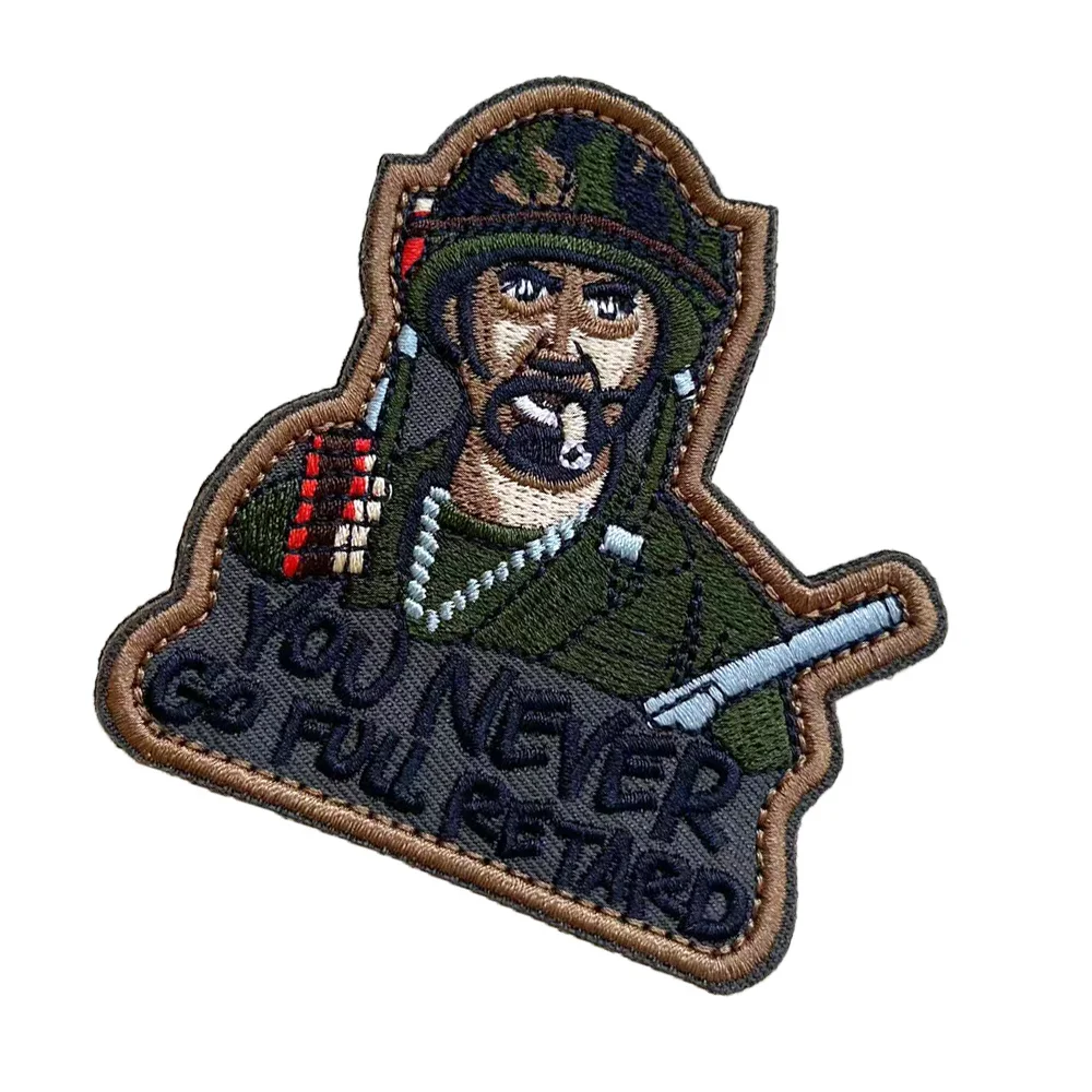 Never Go Full Humor Patch - Hook Fastener Backing, 1/2/5/10Pcs Pack, Removable Morale Patch for Hats, Jackets, Bags
