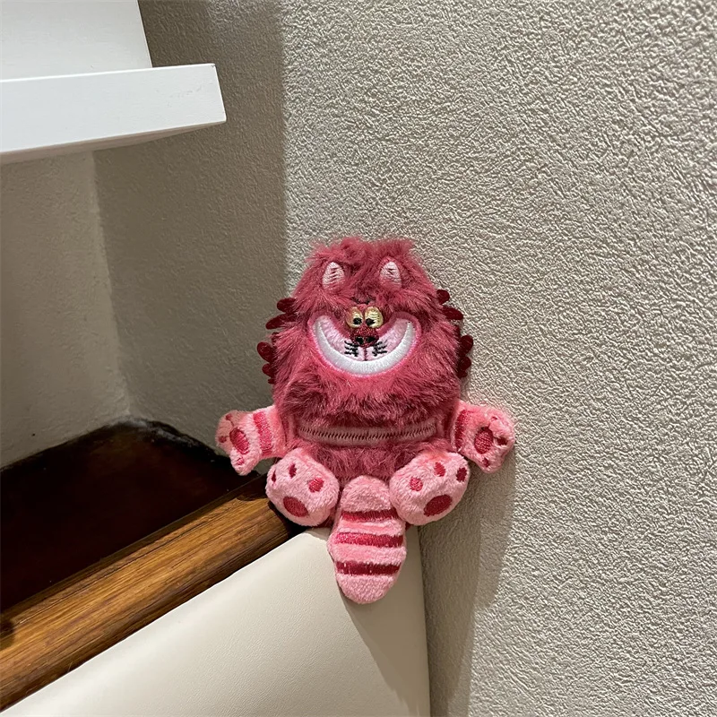 ل AirPods Pro 2nd حافظة لطيف أفخم شيشاير القط غطاء من البولي يوريثان ل AirPods 4 3 2 فتاة المفاتيح سماعة صندوق شحن قلادة هدية