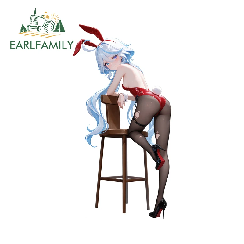 EARLFAMILY Furina Furry Girl Pose Succubus Car Decal Hot Anime Theme Windshield Decals Practical Scratch Proof Custom Printing