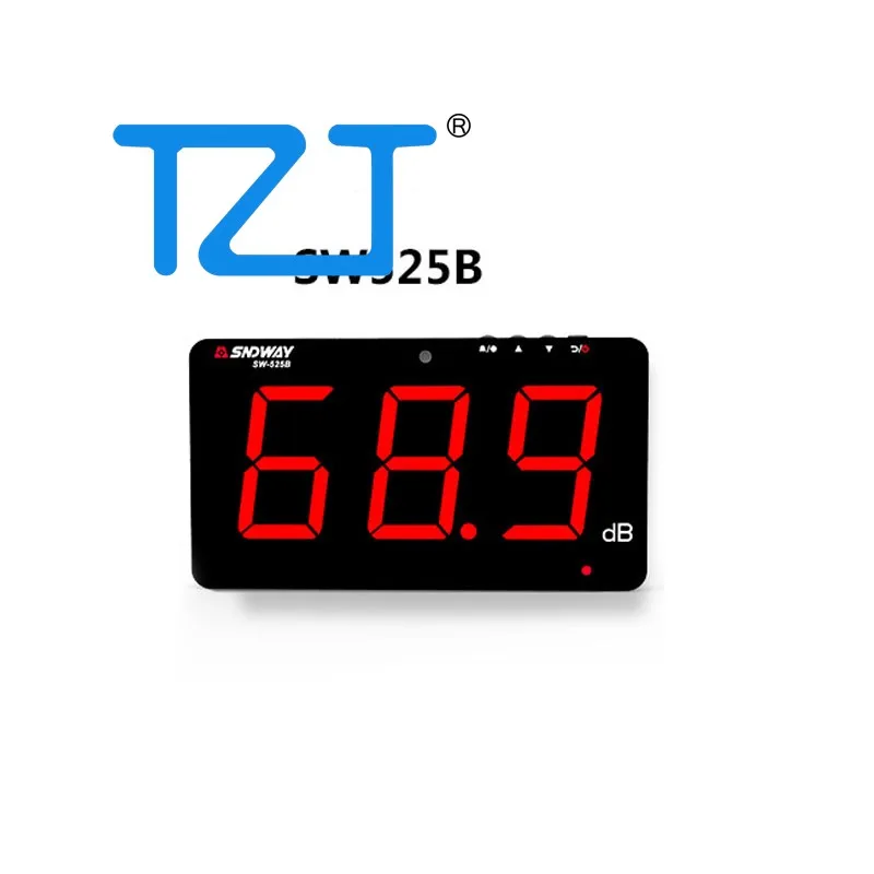 TZT SW-525A SW525A Standard/SW-525B SW525B/SW-525D 30-130dB Noise Meter Wall Mounted Decibel Meter with Sound & Light Alarms