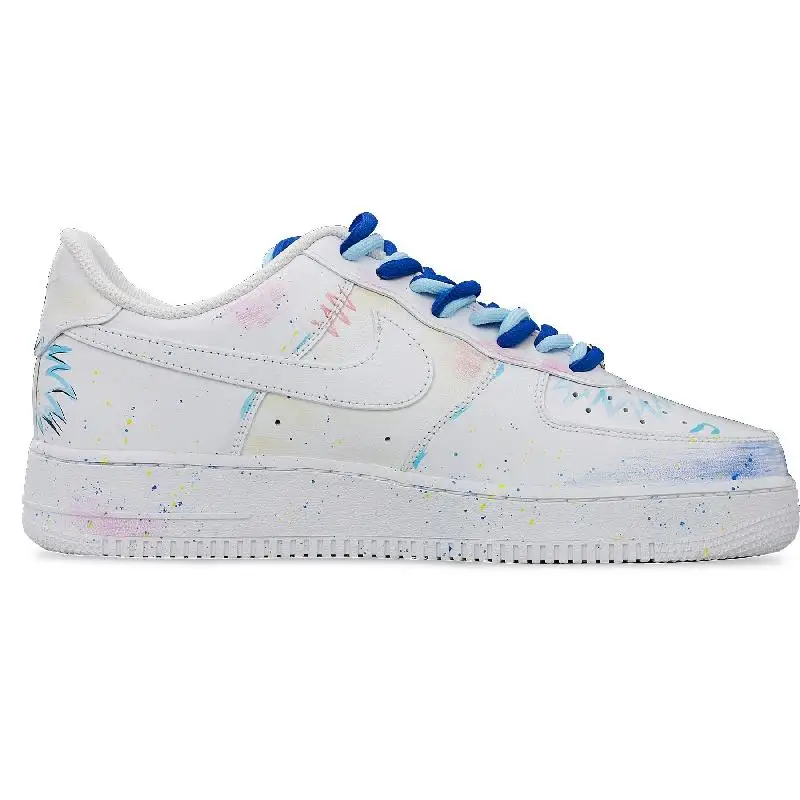 【Customize】Nike Air Force 1 Skateboarding Shoes Men Low-top Blue Sneakers shoes CW2288-111