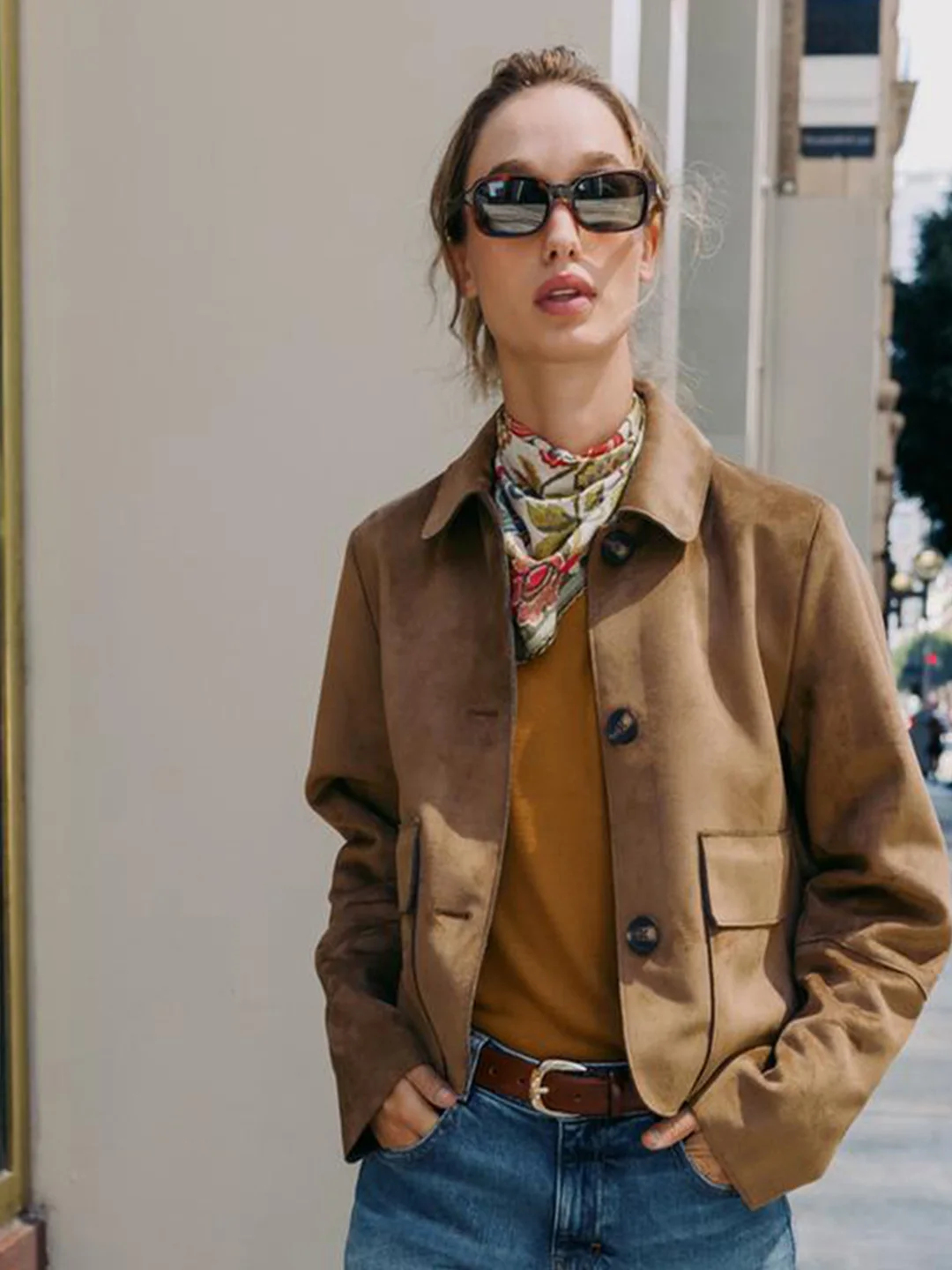 

Slimming Effect Loose Fit ort Quilted Jaet Women's Casual Sle Button Detail Polyester Fiber Long Sve Pure Color