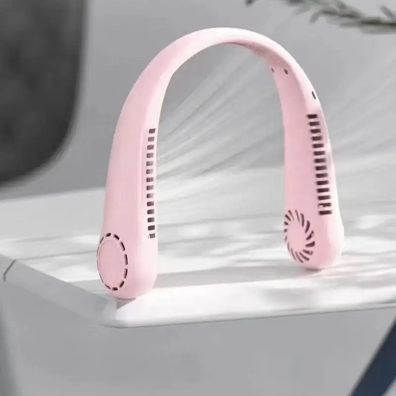 Ventilador con cordón, ventilador de refrigeración para el cuello, salida de aire de 360 grados, dispositivo de refrigeración Personal portátil, 3 velocidades ajustables para Picnic, viajes y senderismo