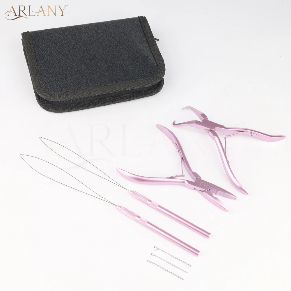 ARLANY Hair Extension Pliers Kit Microlink Pliers for Micro Beads Remover Hair Extension Beading Tool for Weft Extensions