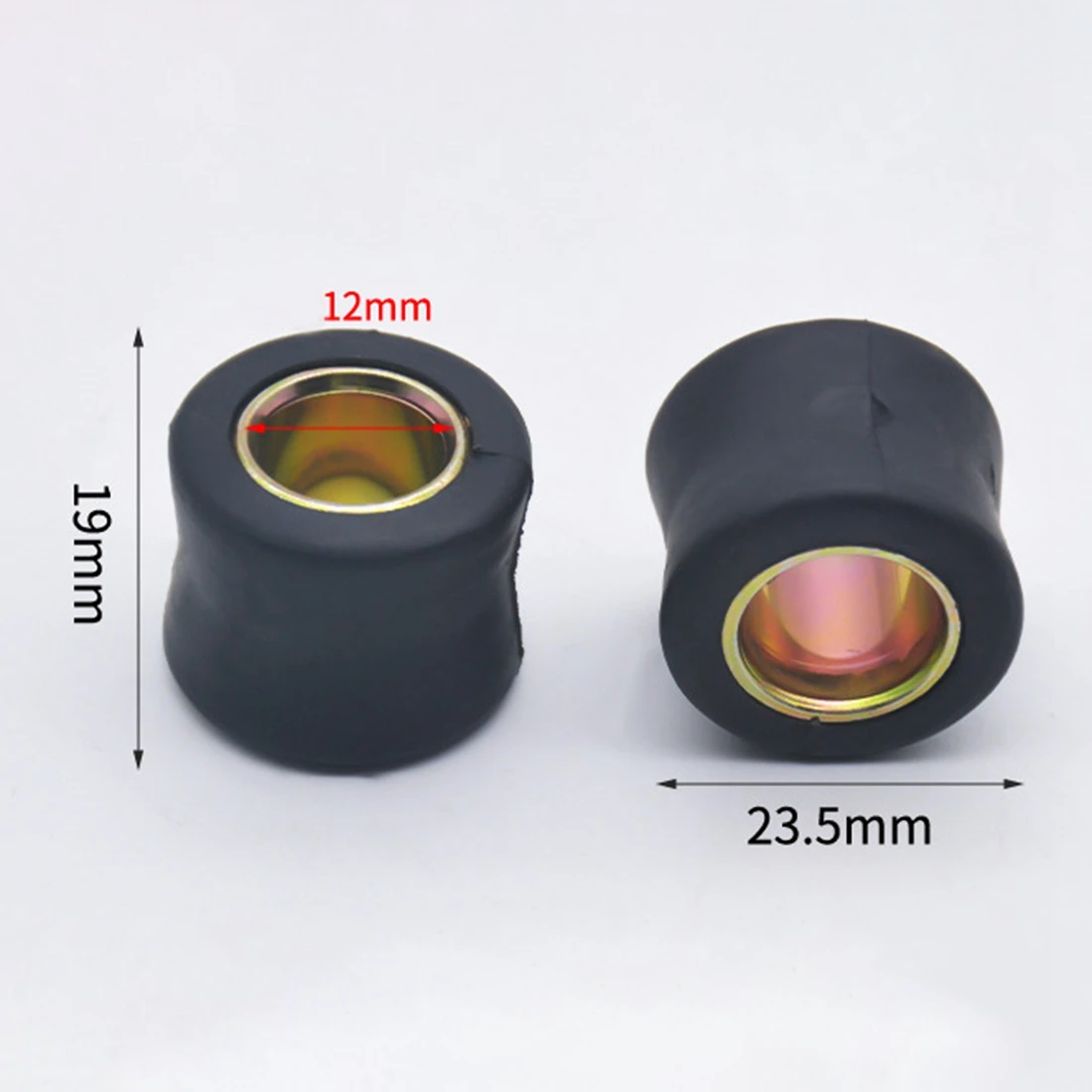 10mm 12mm Motorcycle Electric Scooter Rear Shock Absorber Rubber Sleeve Bushing Rubber Ring Wheel Damper Bush Bushing 3/6/10 Pcs