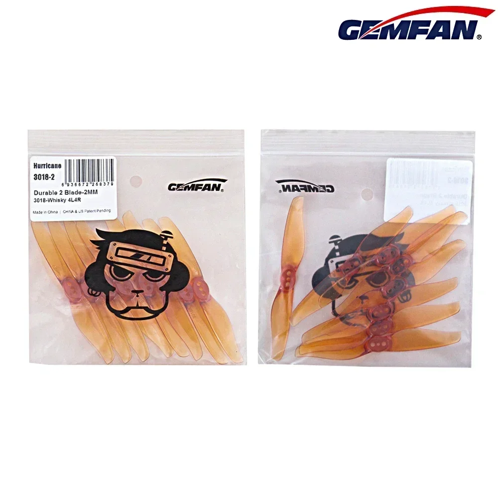 12Pairs(12CW+12CCW) Gemfan Hurricane 3018 2-Blade Propeller 1.5mm 2mm (Random Color)