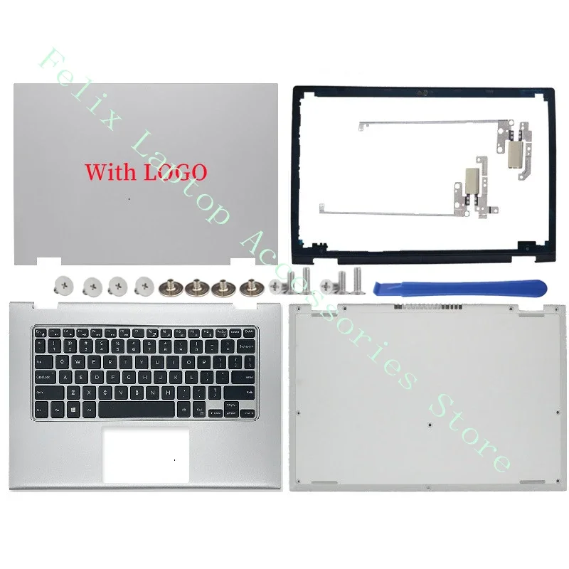 

NEW For DELL inspiron 13 7000 7347 7348 7353 7359 Laptop Top Case LCD Back Cover/Front Bezel/Hinges/Palmrest/Bottom Case Silver