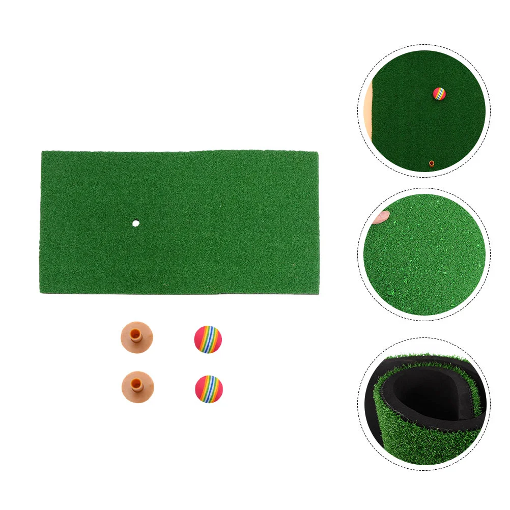 5 Pcs/Set Golf Pad Putting Mat Exerciser Putter Turf for Indoor Tee Hitting Outdoor Accessories Grass Practicing