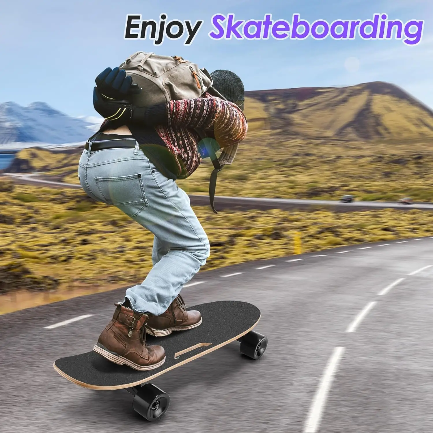 350W Electric Skateboards for Adults Teens, 27.5