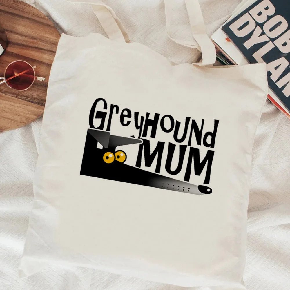 Greyhound shopping bag shopping bolsa tote canvas grocery bolso bag tote net bolsas reutilizables reciclaje custom