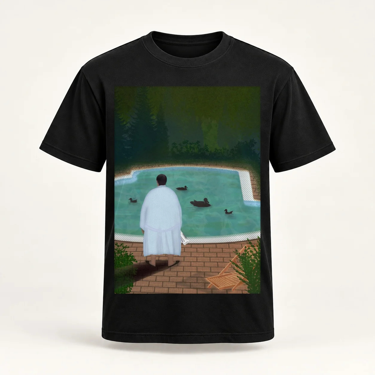 Him, with those ducks... T-Shirt man t shirt graphic t shirts for man graphic funny essential t shirt man shirt summer T-Shirt