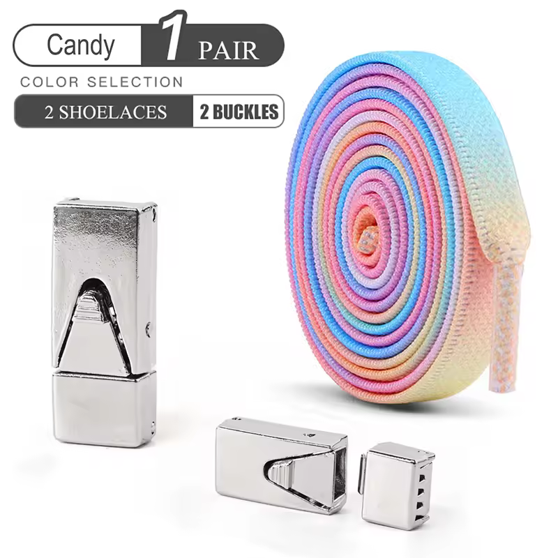1 Pair No Tie Shoe Laces Press Lock Shoelaces Without Ties Elastic Laces Sneaker Kids Adult Widened Flat Shoelace for Shoes - Image 10