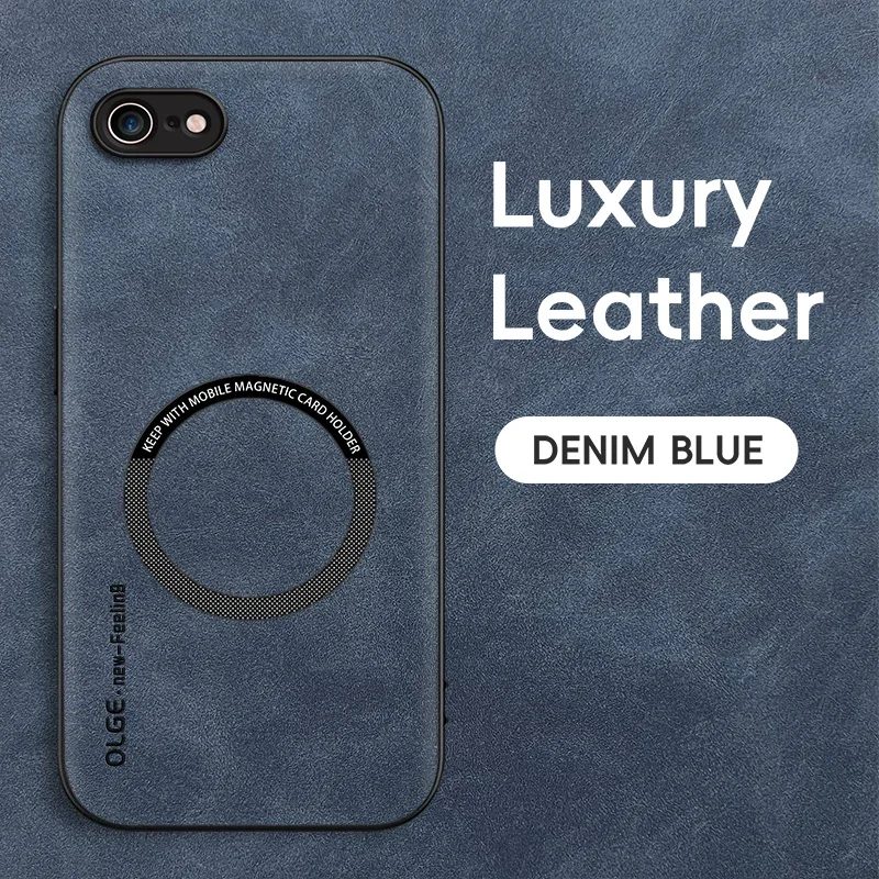 Magnetische Retro-Lederhülle für iPhone 17E Kabellose Lade-Handyhülle für iPhone 16E – Detail 10
