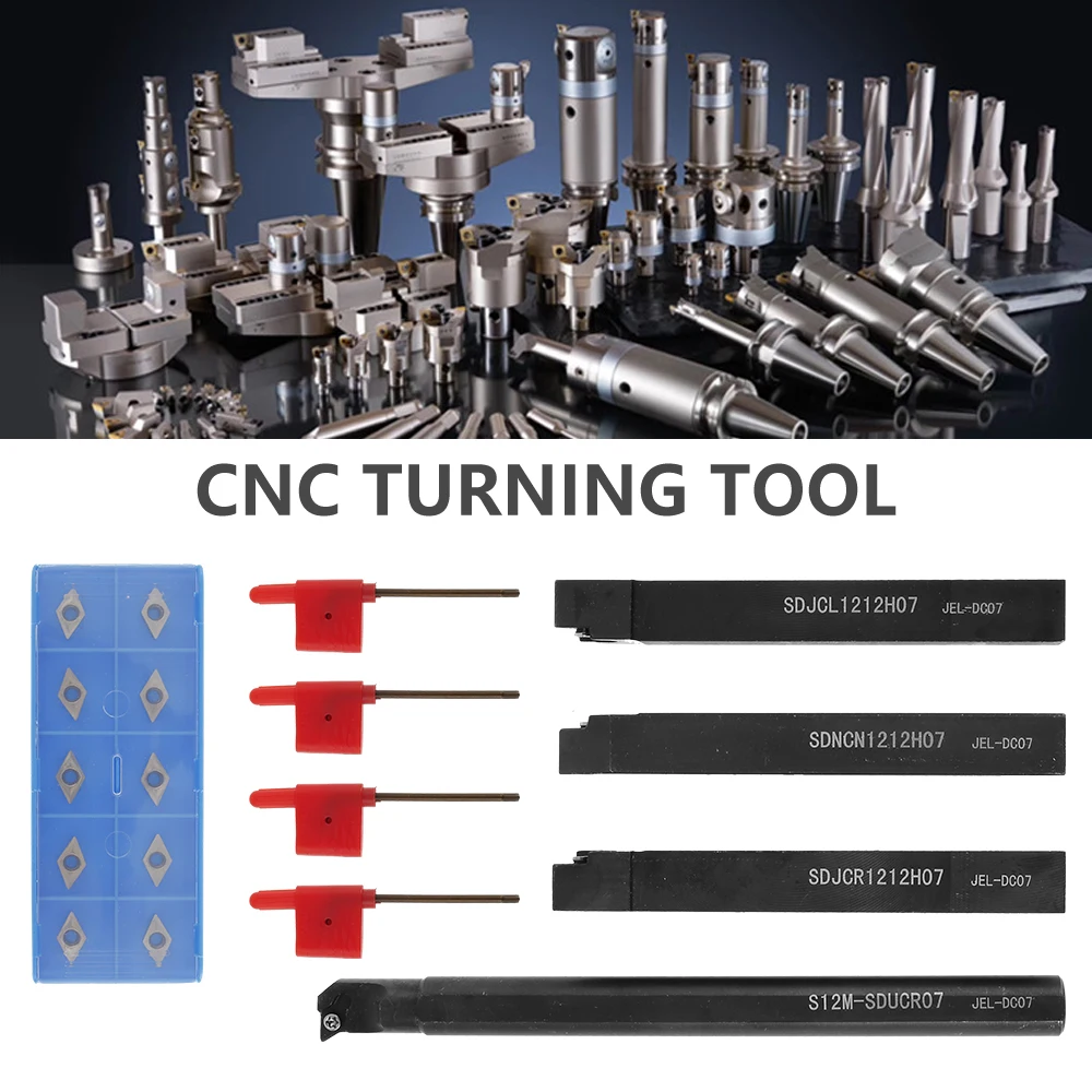 

Lathe Tool Holder Indexable Carbide Turning Tool Holder with 10pcs Carbide Inserts Lathe Cutting Tool Power Tool Accessories for