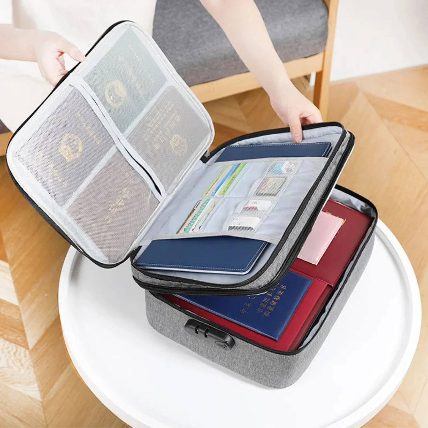 New Storage Bag Driver'S License Multi-Layer Document Storage Bag Travel Multi-Function Passport Bag Travel Bag