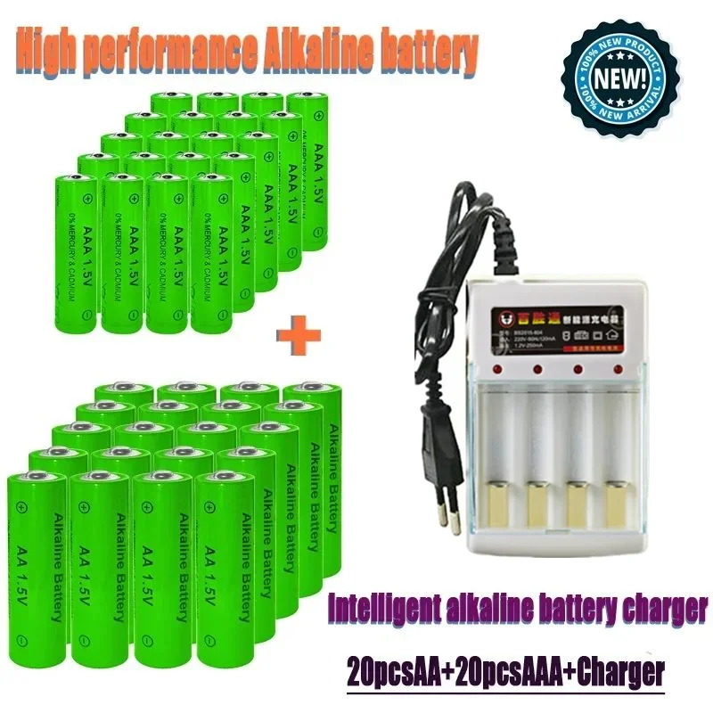 Original Rechargeable Battery 1.5V High Performance AA AAA Battery Smart Charger for Computer Clock Radio Video Game Digital
