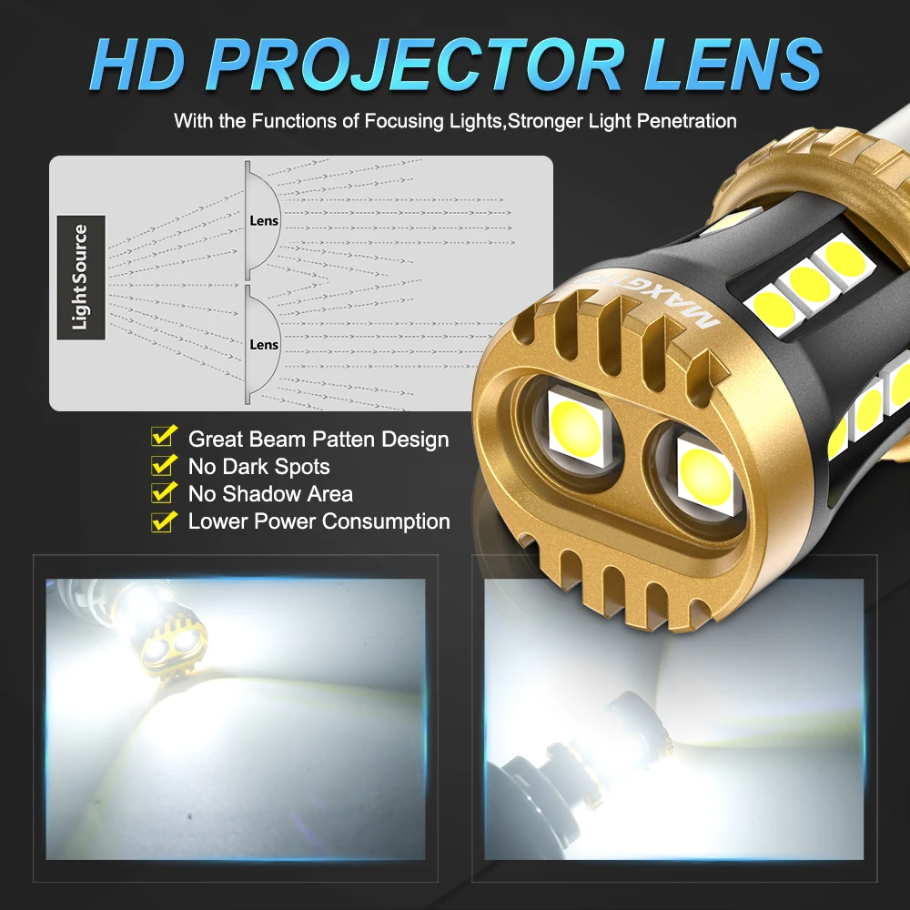 2x S25 P21W BA15S 7443 W21/5W 1157 1156 T20 7440 W21W BAY15D LED لمبات السيارة أضواء خلفية أضواء الفرامل بدوره إشارة عكس مصباح DRL #4