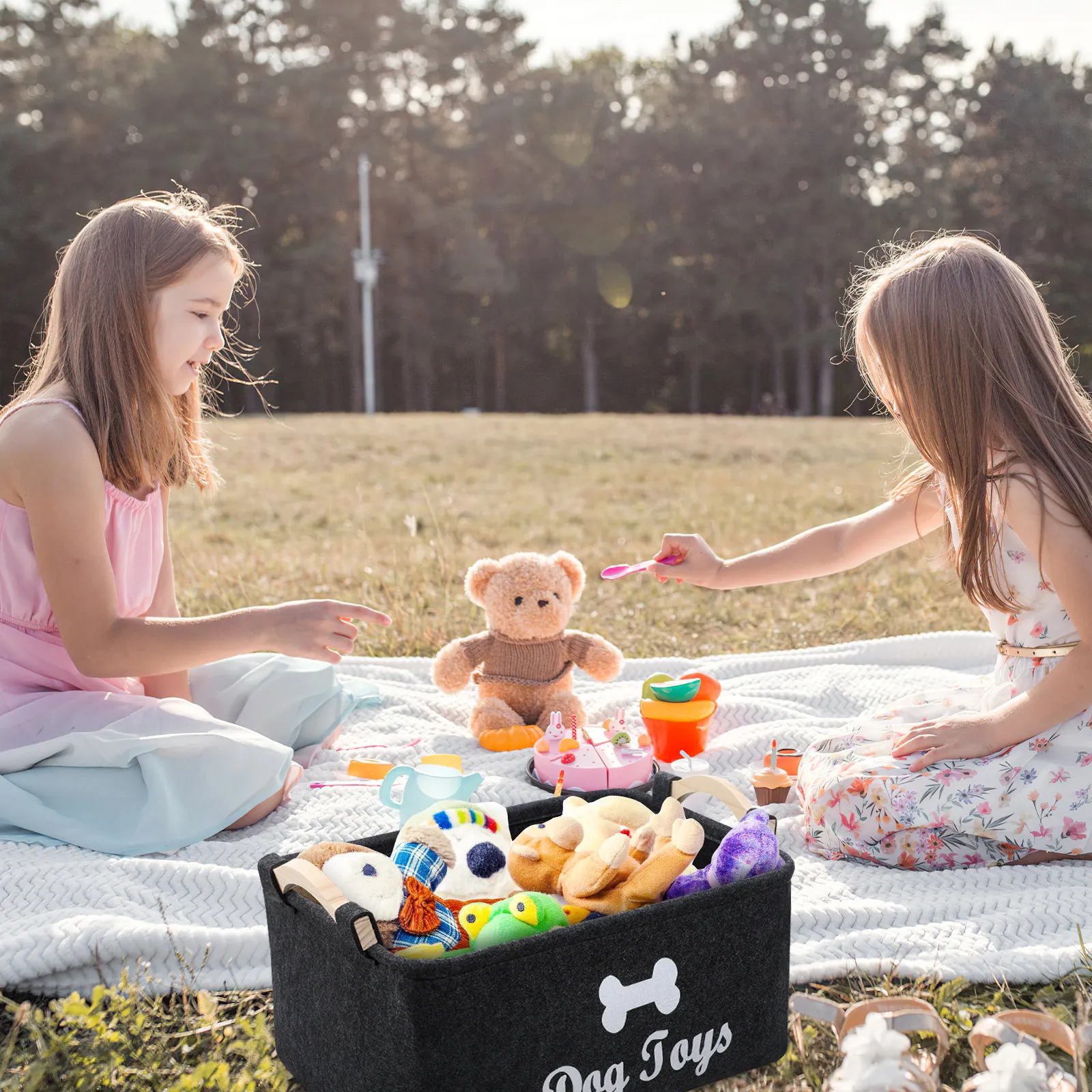 

Войлочный контейнер для хранения зоотоваров: милый органайзер-корзина для аксессуаров для собак и кошек