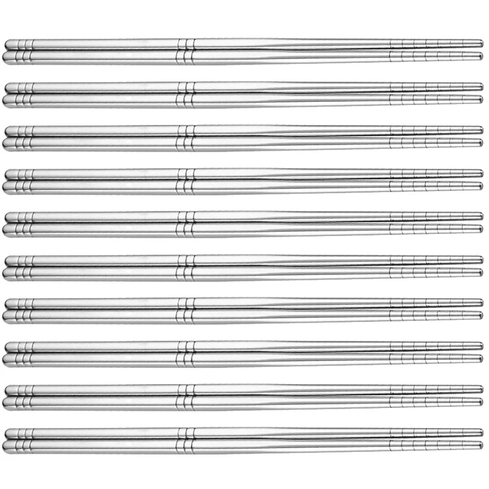 

10pcs Anti-Slip Heat Resistant Chopsticks Reusable Lightweight Household Ramen Utensils Fine Polished Grain Surface Easy Clean