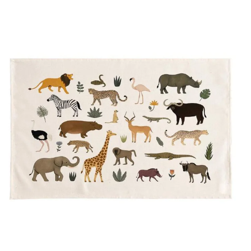 Nordic Light Luxury Style Simple Wall Background Cloth Universe Planet Animal Children\'s Room Home Bedside Hanging Cloth Decor