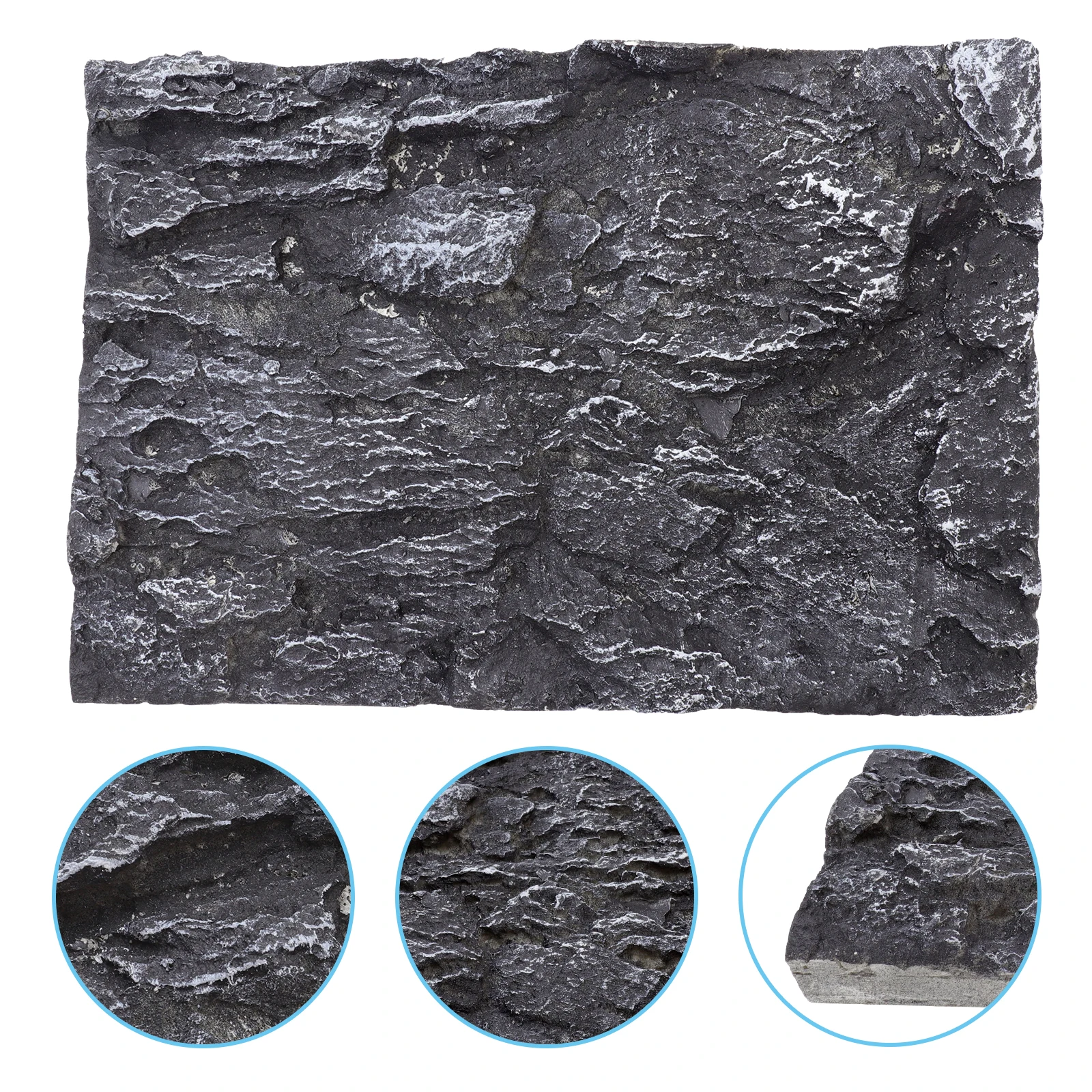 

Rock Slab Decoration 3D Terrarium Background Board Reptile Tank Fish Aquarium Uneven Texture Climb Surface Habitat Decor