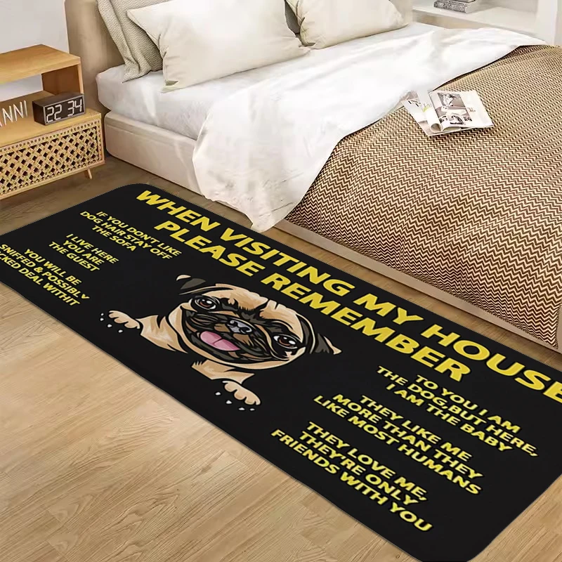 Anime Carpet for Bedroom S-Dogs Non Slip Carpet for Home Entrance Foot Mat Sleeping Room Rugs Kitchen Rug  Bath Custom Rug