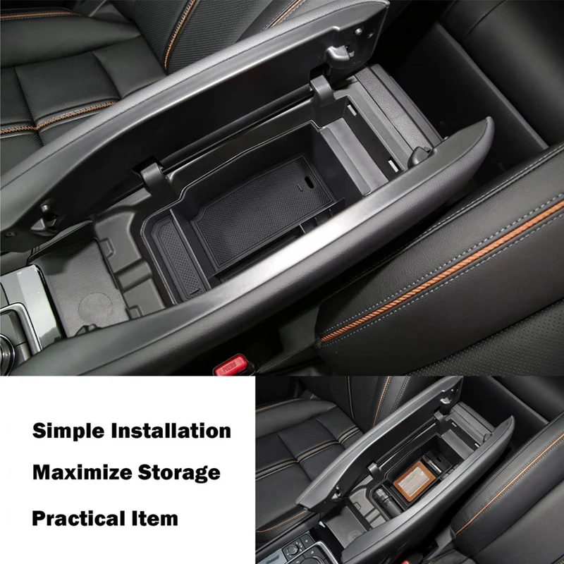 Center Console Organizer Tray For Mazda CX-50 CX50 2023 2024 Armrest Storage Box Secondary Insert Tray