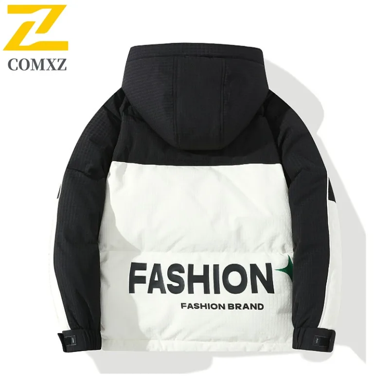 COMXZ Men Cotton Padded Jacket Graphene Thermal Outdoor Camping Coldproof Climbing Padded Jacket Stylish Travel Bread Jackets