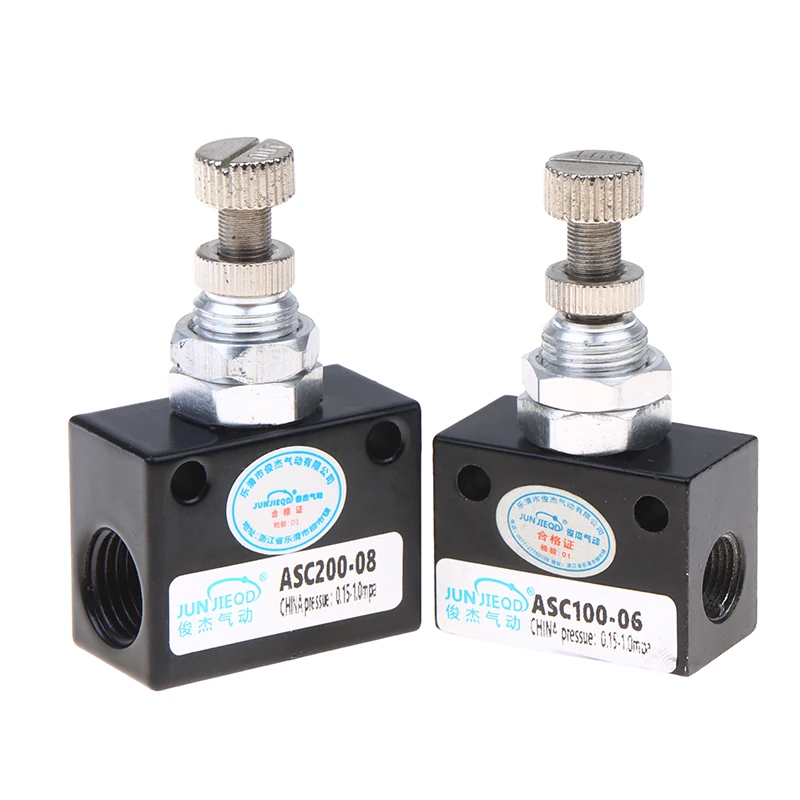 【CCA】Flow Control Valve ASC100-06 1/8'' ASC200-08 1/4'' ASC300-10 3/8'' ASC300-15 1/2'' ASC-10 3/8'' Speed Control Valve