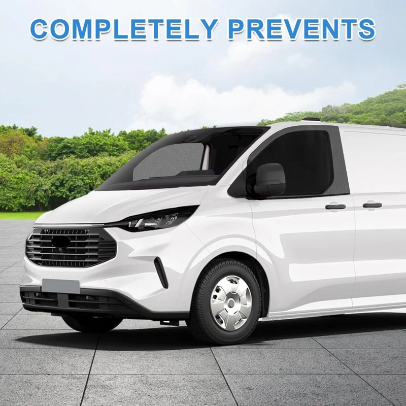 2Pcs Front Window Flyscreen Mosquito Net Insect Screen For Ford Transit Custom Campervan Motorhome Anti Bug Ventilation
