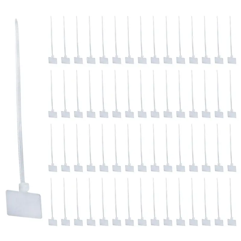 AT21-500Pcs Nylon Cable Tie Label Self-Locking Network Zipper Trim Wrap Ring Line Label