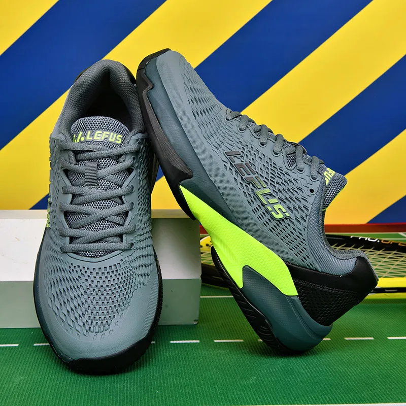 

Men Women Knit Tennis Shoes Outdoor Breathable Badminton Training Shoes Lightweight Volleyball Sneakers Non-slip Ping-pong Shoes