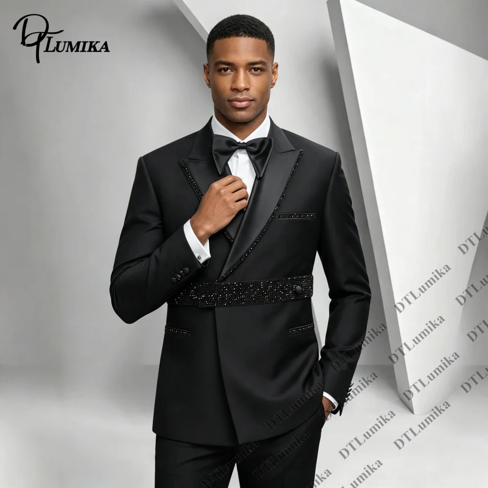 Men'S Formal Wear For Reception - Heren Asymmetrische revers smoking 2-delige outfit