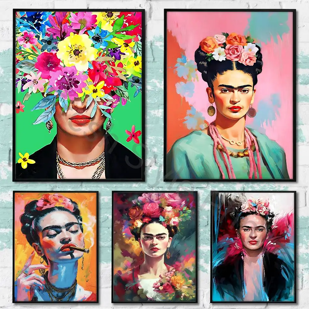 Art F-Frida K-Kahlos Painting Anime Wall Art Canvas Painting Poster For Living Room Home Decor Decoration Picture