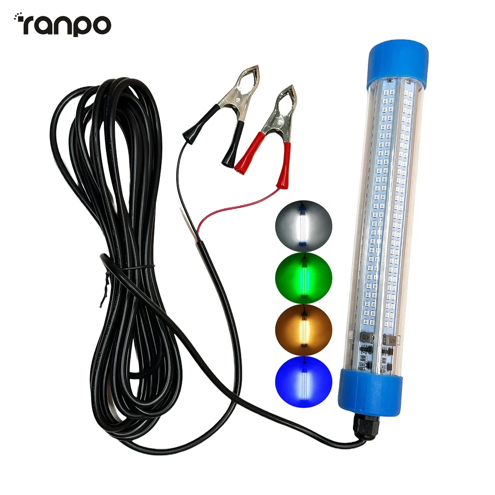 

Deep Underwater Fishing Light 5000lm 50W 12V 24V Bait Lure Squid Fish Attracting Lamp LED Lights Blue Green Warm/ Cold White