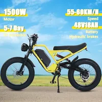 New Ebikes Full Suspension 1500W 48V 18AH Removable Battery Fat Tire Electric Bicycle Hydraulic Brake Adults Electric Bike